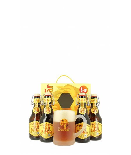 Coffret Barbãr 4x33cl + 1 verre