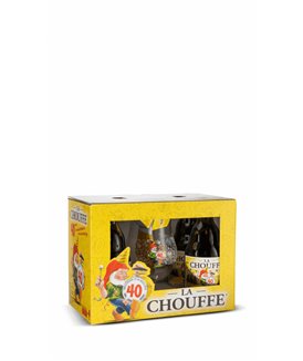 Coffret Chouffe Blonde 4x33cl + 1 verre