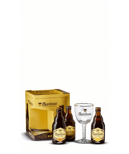 Coffret Maredsous 3x33cl + verre