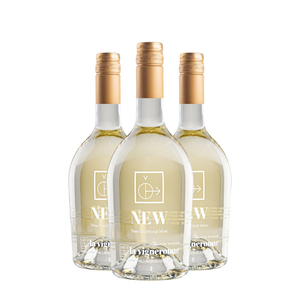 NEW Vin Blanc Sans Alcool - La Vigneronne 3x70cl