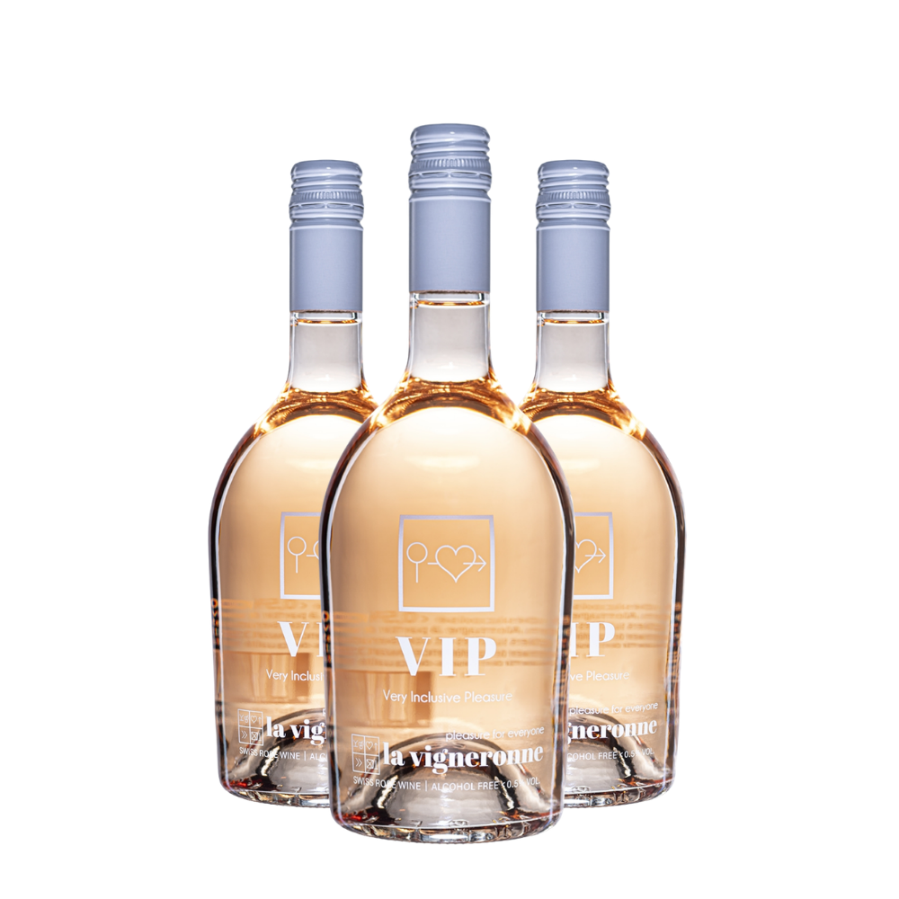 VIP Vin Rosé Sans Alcool - La Vigneronne 3x70cl